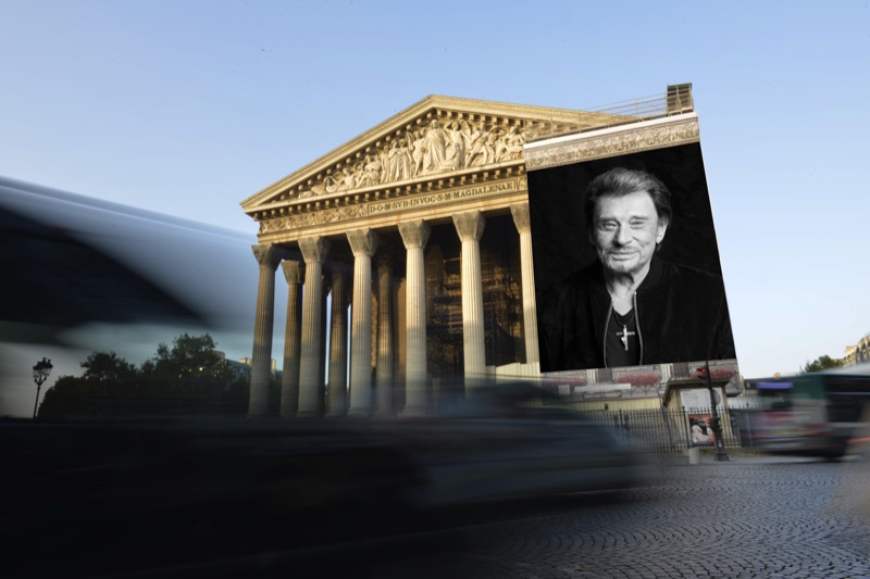 Hommage Johnny Hallyday à la Madeleine
